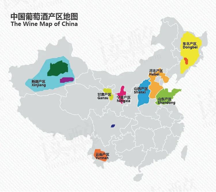 China's wine map