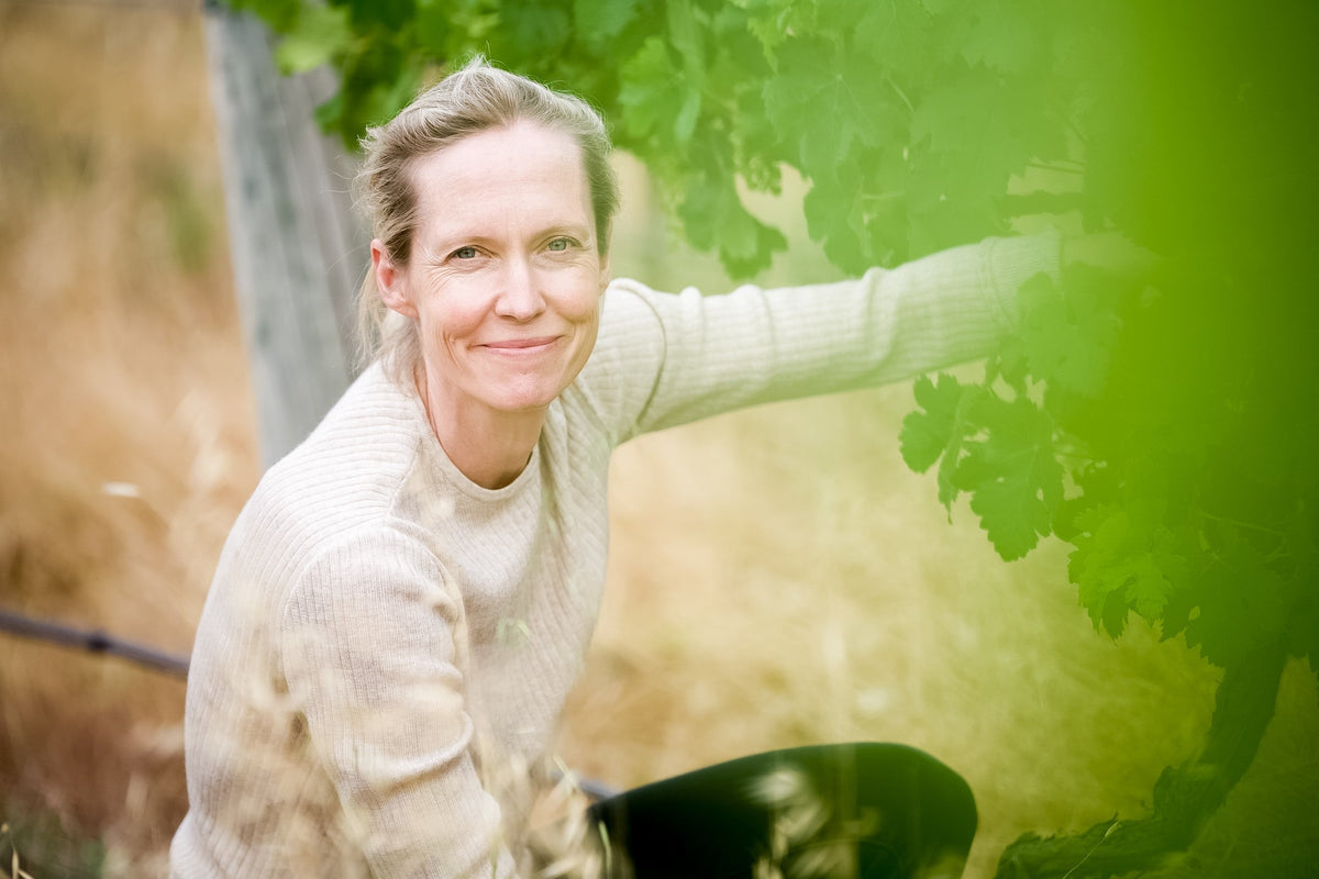 Lilian Carter on the vineyard