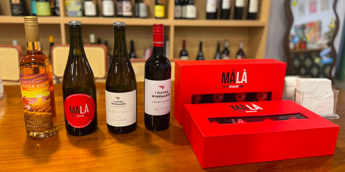 Different wine bottles from The Flying Winemakers 